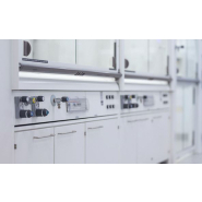 Meuble bas pour sorbonnes - Hauteur : 640 ou 716 mm - Portes tournantes avec charnières