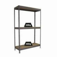 PROREGAL Étagère pour charges lourdes BIG WOOD YETI THREE | HxLxP 200x180x60cm | Charge du compartiment 400kg | Gris - gris métal PR_RS19-22 PROREGAL Étagère pour charges lourdes BIG WOOD YETI THREE | HxLxP 200x180x60cm | Charge du compartiment 400kg | Gris - gris métal PR_RS19-22