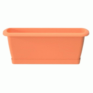 Prosperplast - Jardinière avec support 78,6x18,4x14,5 cm Respana Set, terracotta - marron plastique ZA1724