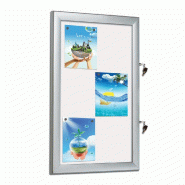Vitrine affichage extérieur 9xA4 - L81xH109cm, épaisseur de 3,6cm - fond métal
