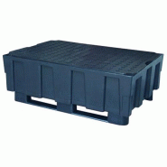 Bac de rétention EURO-PE avec caillebotis en acier galvanisé - Capacité rétention 224 litres - CEMO - 8425 Bac de rétention EURO-PE avec caillebotis en acier galvanisé - Capacité rétention 224 litres - CEMO - 8425