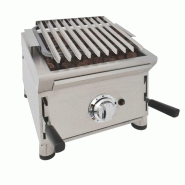 Barbecue à gaz de 40 cm avec pierre volcanique et grille en acier inoxydable réglable en 3 hauteurs - 3666964100377