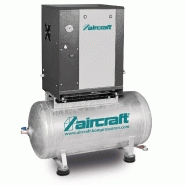 Compresseurs à vis avec cuve 200 litres débit d'air effectif 480 l/min 10 Bar 4 kW 400V Aircraft A-MICRO SE4.0-10-200