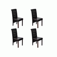 Décoshop26 - Lot de 4 chaises de salle à manger cuisine capitonné design classique marron synthétique CDS021702 - marron 3000016101538 Décoshop26 - Lot de 4 chaises de salle à manger cuisine capitonné design classique marron synthétique CDS021702 - marron 3000016101538