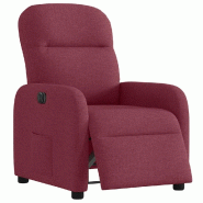 Fauteuil inclinable électrique Rouge bordeaux Tissu Modèle Hervella - 8721102959370