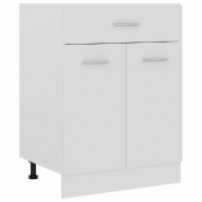 Helloshop26 - Armoire à tiroirs moderne scandinave cuisine rangement pratique 60 x 46 x 81 cm en bois d'ingénierie blanc 02_0047663 - blanc Bois mas