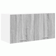 Helloshop26 - Armoire suspendue moderne polyvalente grand espace de stockage 80 x 31 x 40 cm en bois d'ingénierie gris sonoma 02_0053230 - gris Bois