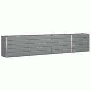 Helloshop26 - Jardinière industrielle pour jardin terrasse 480 x 50 x 45 cm en acier galvanisé gris clair 02_0059203 - gris acier 3000240999499