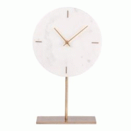 Horloge sur pied blanc 25 cm - Rond Marbre Table Passion - blanc 3106239541080 Horloge sur pied blanc 25 cm - Rond Marbre Table Passion - blanc 3106239541080