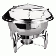 LACOR chafing dish LUXE rond acier 18/10 46x53 cm 6 L 69101 - Acier inoxydable 18/10 69101