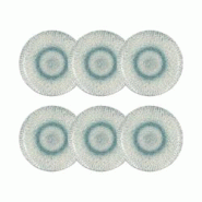Novastyl - Lot 6 Assiettes Plates Aqua 27cm En Porcelaine Blanc Et Bleu - bleu porcelaine 3256391044155 Novastyl - Lot 6 Assiettes Plates Aqua 27cm En Porcelaine Blanc Et Bleu - bleu porcelaine 3256391044155