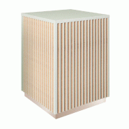 Podium haut Vertigo T01 MDF naturel et blanc mat 45x45x60cm