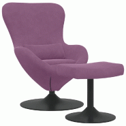 VidaXL Chaise Œuf avec Pouf Violet Velours Modèle Quelmoris - 42002754