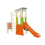 3723 - ma cabane, structure pour aire de jeux - transalp - 1 tour filet