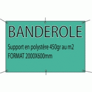 Banderole publicitaire 2000x600mm