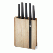 Bloc couteaux 5 pièces Edge nature -  Beige Autre Acier Amefa 21x8 cm - beige acier 8711155486107