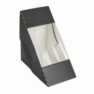 Boîte 2 sandwichs à fenêtre The Pack carton nano micro 12,4x12,4x7,5cm par 500