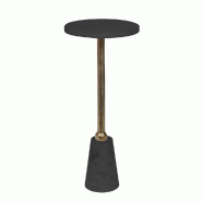 Bout de canapé Clyde marbre noir - Rond Aluminium Amadeus 25x25 cm - noir aluminium 3520071971629 Bout de canapé Clyde marbre noir - Rond Aluminium Amadeus 25x25 cm - noir aluminium 3520071971629