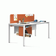 Bureau droit professionnel Hypérion - Largeur 100/120/140/160/180 x P60/70/80 cm - Plateau en mélaminé 19mm - Piètement métal arche Bureau droit professionnel Hypérion - Largeur 100/120/140/160/180 x P60/70/80 cm - Plateau en mélaminé 19mm - Piètement métal arche