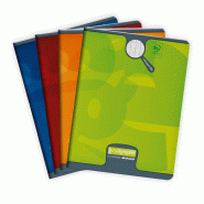 Calligraphe Lot de 10 Cahier Ligne 8000 17x22, 140p./70 feuilles 90 g/m² piquées, couv. Vernis UV, Séyès - 3210331087282