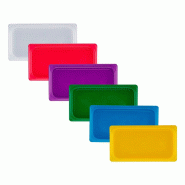 CAMBRO - 40PPCWSCT6C - (Lot de 6) Couvercle hermétique GN 1/4 (couleurs assorties) - (Récipients non inclus) - multicolore plastique polypropylène