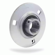 CMW - SBPF202 - Paliers auto-aligneurs ronds - Applique 3 trous - Vis pointeau - Bague courte - Diamètre intérieur 15 mm_0