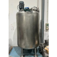 Cuve en Acier Inoxydable de 2400 Litres Avec Pompe à Vide, Agitateur et panneau de contrôle. - Référence : C13459