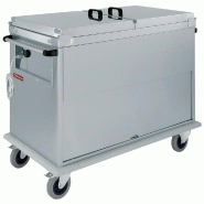Diamond - Chariot bain-marie 2x GN 1/1, 1 T°, avec couvercles, armoire porte basculante - réf. CTBM/2C-T - AKS-CTBM/2C-T