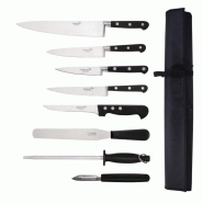 Ensemble 8 couteaux de cuisine avec étui - Deglon Sabatier - Acier inoxydable - Étui 13 compartiments Ensemble 8 couteaux de cuisine avec étui - Deglon Sabatier - Acier inoxydable - Étui 13 compartiments