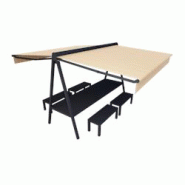 Ensemble duo et bancs 8 places Alia Plein Air (Gris anthracite - Orchestra Chicago 7467) - aluminium RETTAB8P-BANC-7016-7467-ORC Ensemble duo et bancs 8 places Alia Plein Air (Gris anthracite - Orchestra Chicago 7467) - aluminium RETTAB8P-BANC-7016-7467-ORC