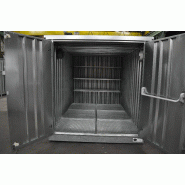 Entrepôt de stockage double - 2 modules de 3 m, finition acier galvanisé, rétention de 1720 litres