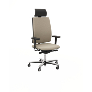 Fauteuil de direction  - Dossier en maille, Appuie-tête réglable - LED