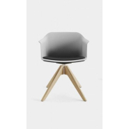 Fauteuil Pied en Bois MIZA Polypro Assise Tapissée - Référence 8018 FR110