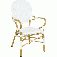 Fauteuil SALANS - aluminium rotin - tressage nylon - extérieur - 4,4 kg Fauteuil SALANS - aluminium rotin - tressage nylon - extérieur - 4,4 kg
