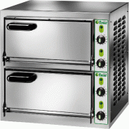 Four à pizza électrique professionnel FIMAR MICRO2C, manuel, 2 chambres avec plan réfractaire, dimensions chambres 405 x 405 mm - 850