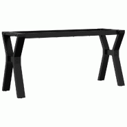 Helloshop26 - Pieds de table basse cadre en Y 90 x 30 x 43 cm robustes stables style industriel en acier noir 02_0047252 - noir acier 3000234680174