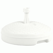 Helloshop26 - Socle de parasol rempli 45 x 28 cm usage extérieur design chic jardin résistant aux intempéries en plastique blanc 02_0045954 - blanc