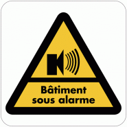 Mdis100 alf1 - autocollant dissuasif en vinyle "bâtiment sous alarme" - h100xl100 mm Mdis100 alf1 - autocollant dissuasif en vinyle "bâtiment sous alarme" - h100xl100 mm