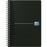 Oxford Lot de 5 Carnet Essentials rel. Intégrale A5 180p./90 feuilles 90g/m², ligné 7mm + marge, coloris noir - noir papier 100103627