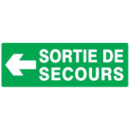 Panneaux adhésifs 330x120 mm secours évacuation - ADPNG-TL09/SSG_0