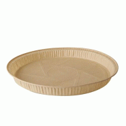 Papstar Lot de 25 moules en papier sulfurisé, diam. 246 mm, 835 ml, brun - marron papier 87112