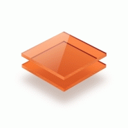 Plaque plexiglass teinté orange 3mm