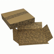Plateau CITY avec couvercle carton kraft et noir 30x27x7,5cm - par 50