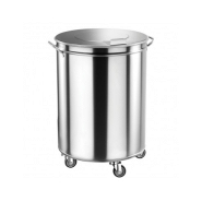 Poubelle avec fond embouti 100 litres - Eratos - Poubelles Inox - référence  CC-100 - Stock-Direct CHR