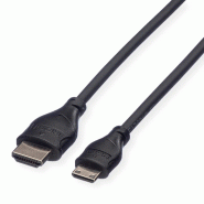 Roline câble hdmi high speed avec ethernet, hdmi m - mini hdmi m, 0,8 m_0