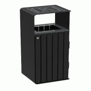 ROSSIGNOL Corbeille galvanisé 110L ouverture calibrée ARTRI EXTREME autres déchets - noir aluminium 51421