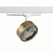 ROSSINI ILLUMINAZIONE Hole - Projecteur Sur Rail Led Triphasé 13W 3000K Cri90 Ip20 Optique 38° En Aluminium Moulé Sous Pression, Finition Blanc/Or