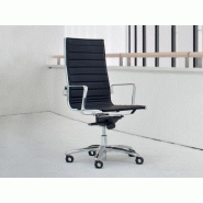 Fauteuil de direction Light - cuir pleine fleur - piètement chromé - réglable en hauteur - mécanisme basculant Fauteuil de direction Light - cuir pleine fleur - piètement chromé - réglable en hauteur - mécanisme basculant
