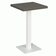 Table mange debout Cage blanc plateau anthracite 70x70x111cm