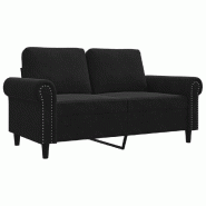 VidaXL Canapé à 2 places Noir 120 cm Velours Modèle Quervior - 359524